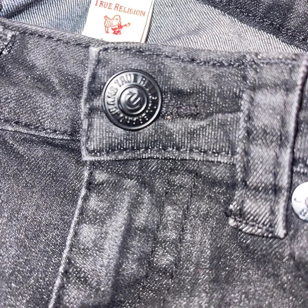 True Religion Geno Relaxed Slim Girls Black Jeans Sz‎ 14